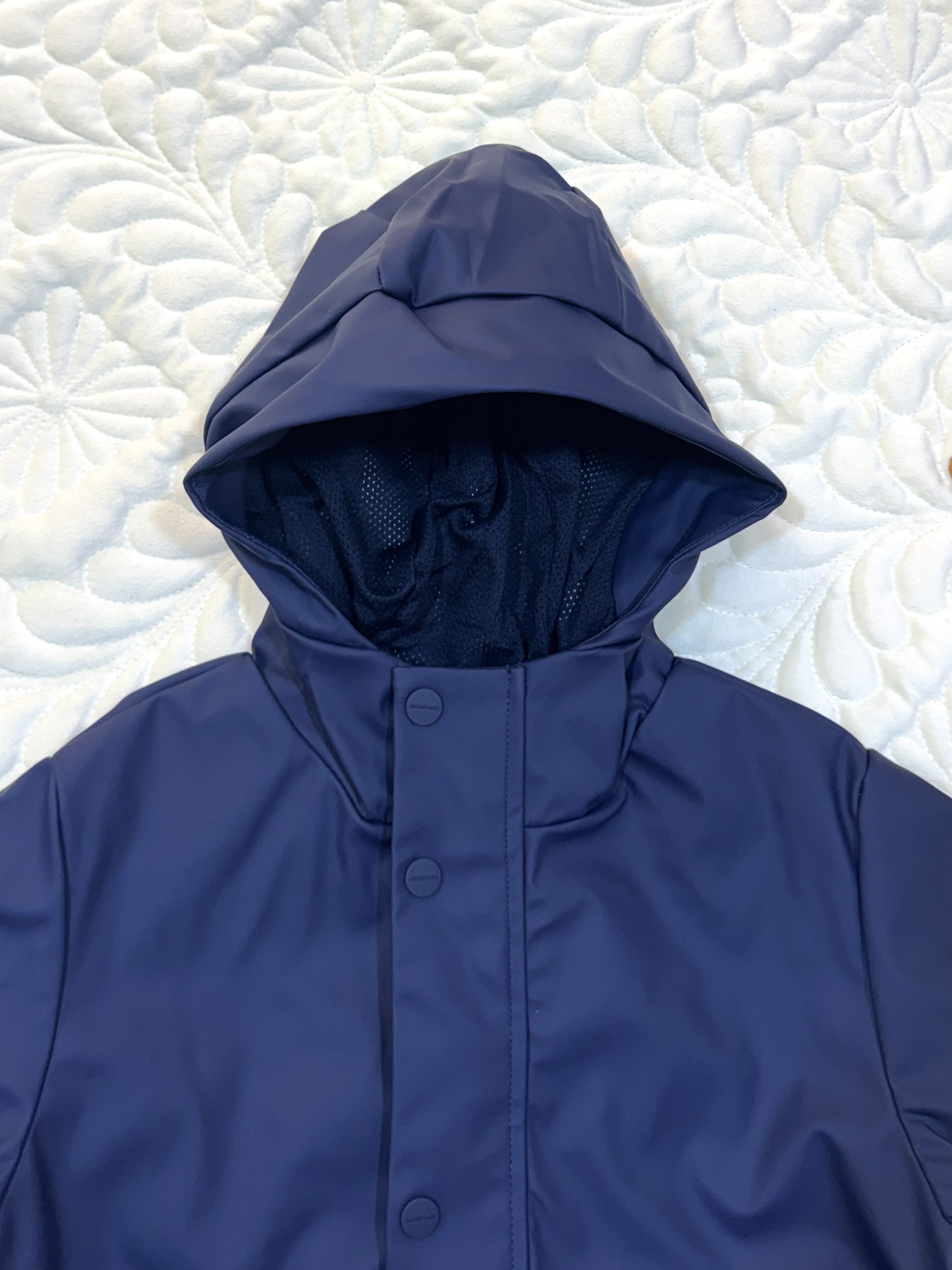 Jacadi Imperméable à Capuche Bleu Marine