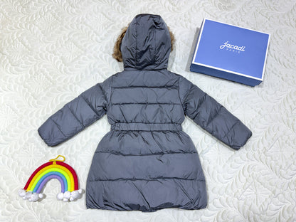 Doudoune Jacadi pour filles avec capuche en fausse fourrure