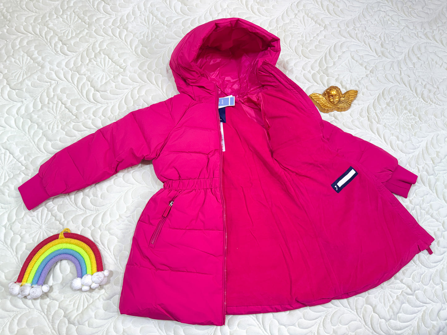 Doudoune longue Jacadi rose fuchsia
