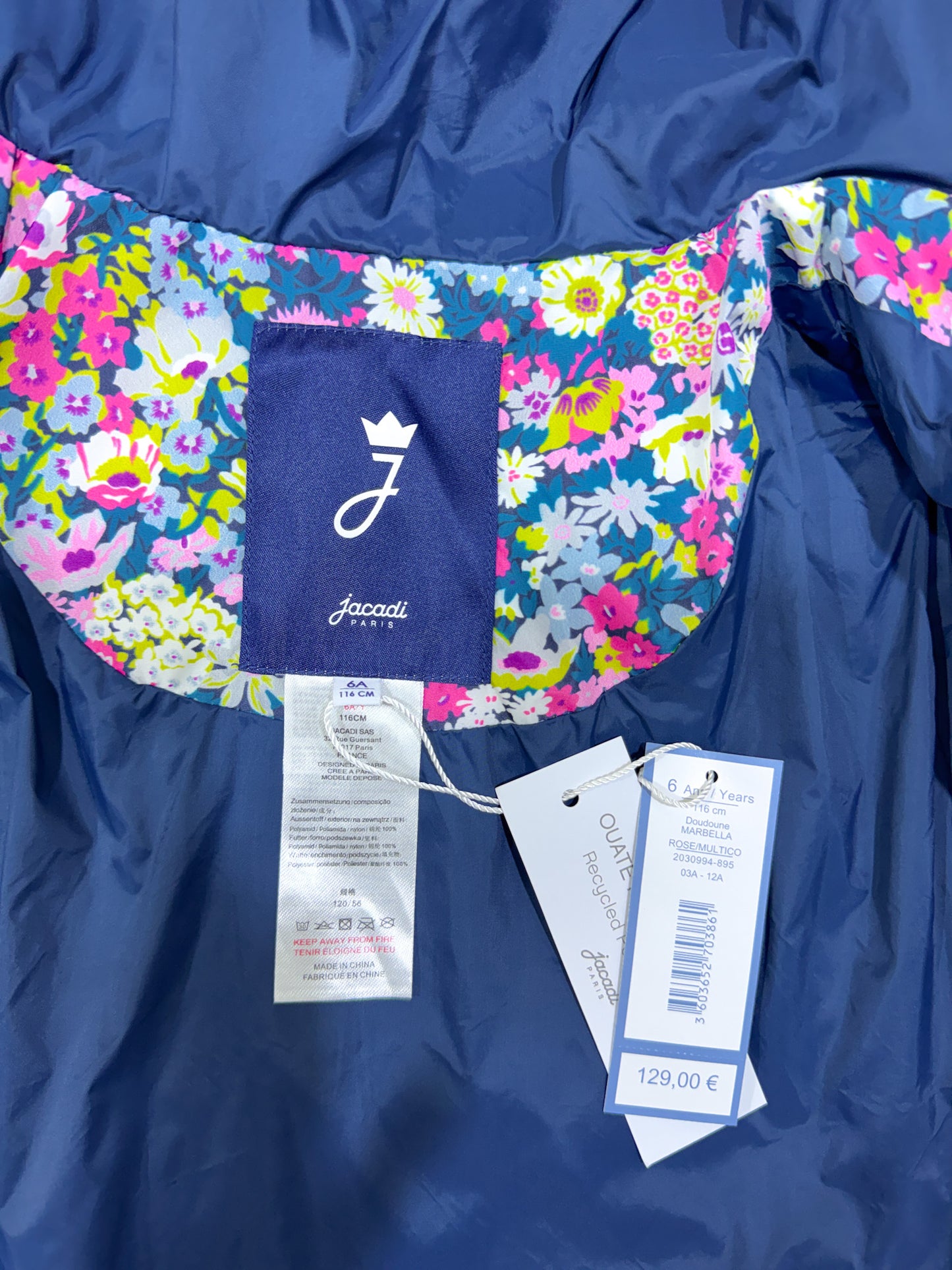 Doudoune Jacadi Liberty à motif floral