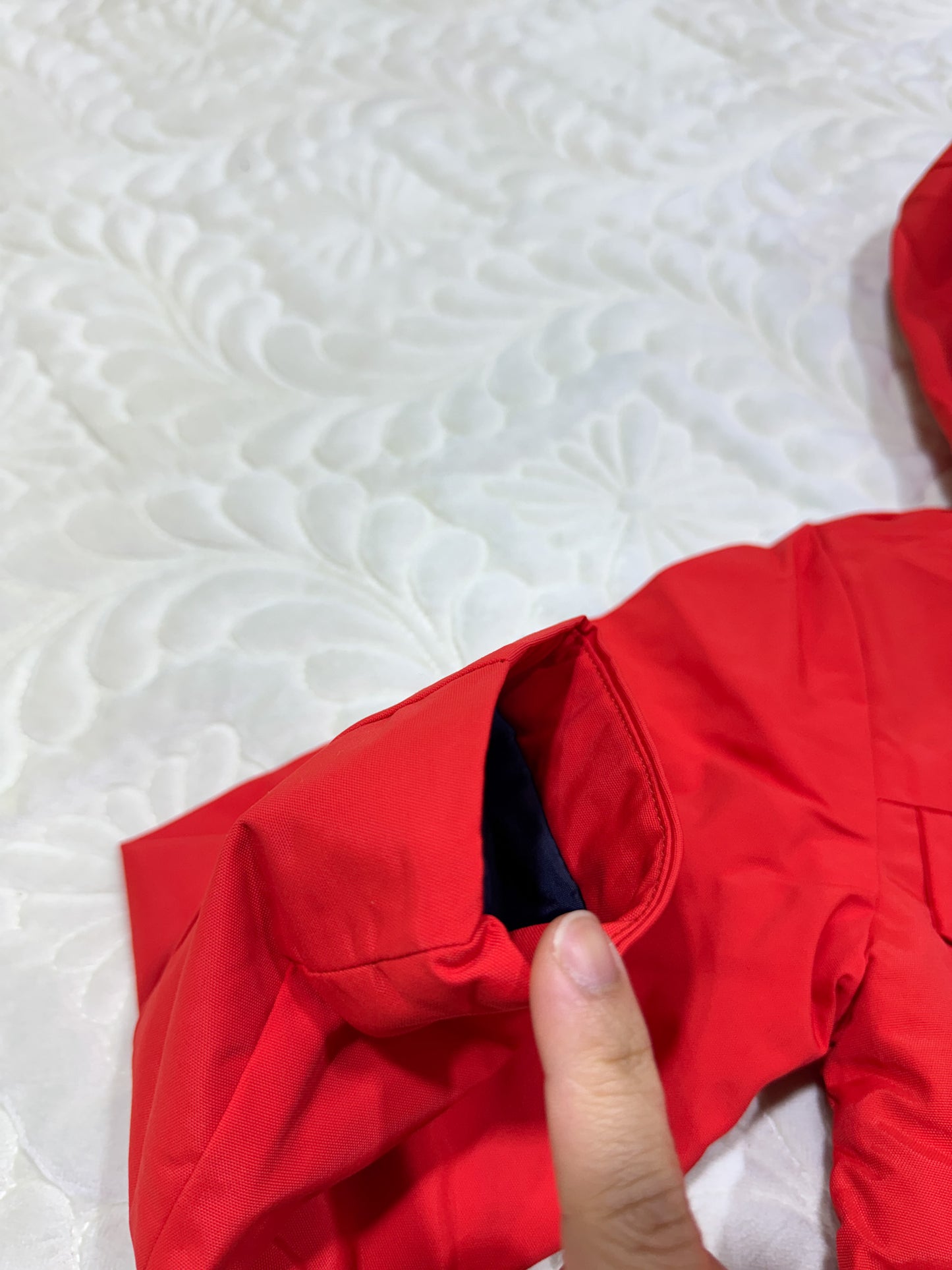 Parka coupe-vent à capuche orange-rouge Jacadi garçon