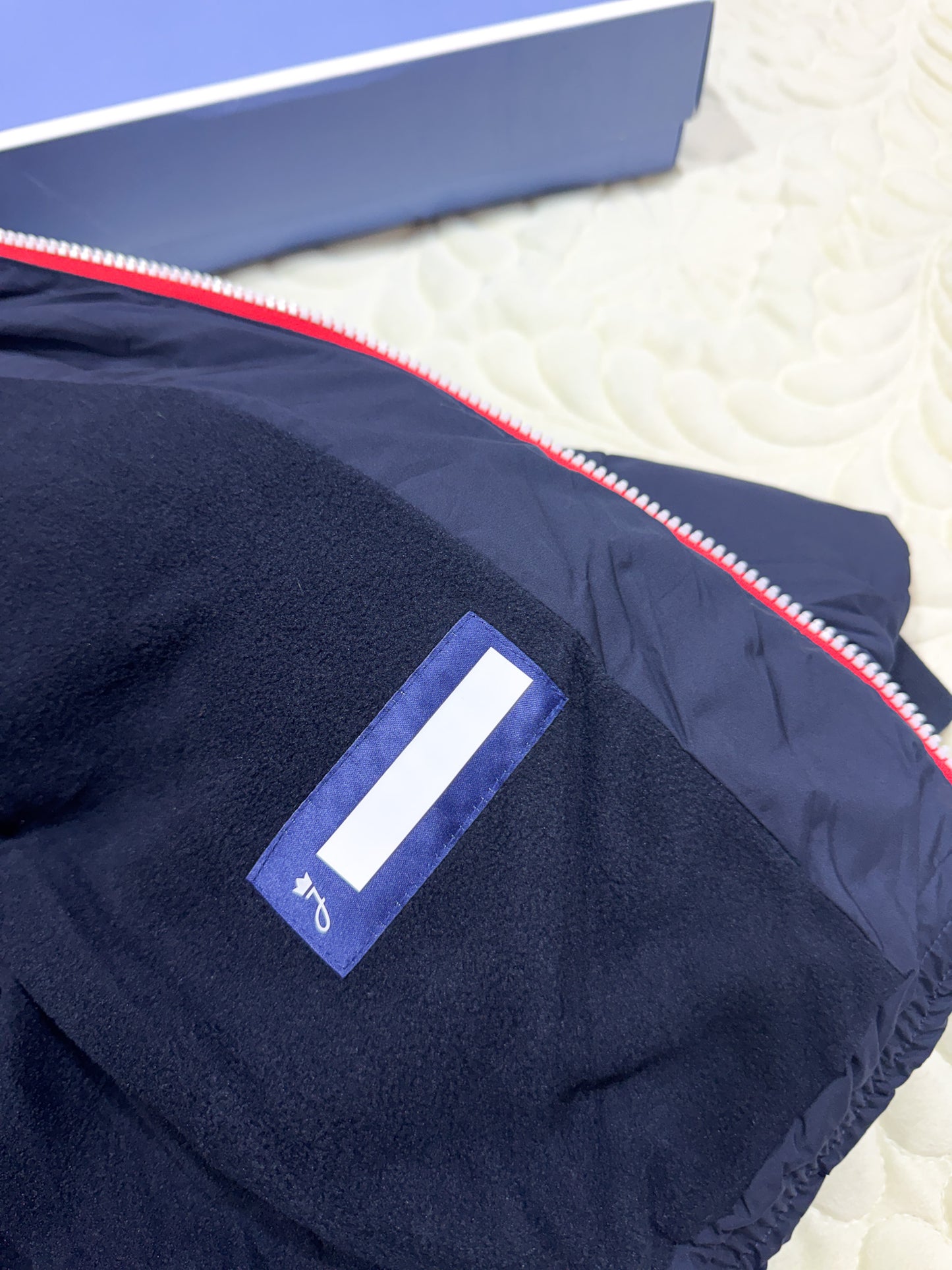 Doudoune tricolore bleu marine Jacadi