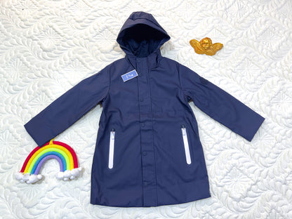 Jacadi Imperméable à Capuche Bleu Marine