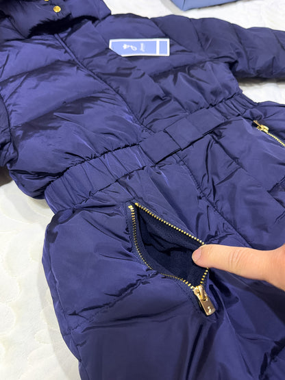Doudoune Jacadi pour filles avec capuche en fausse fourrure