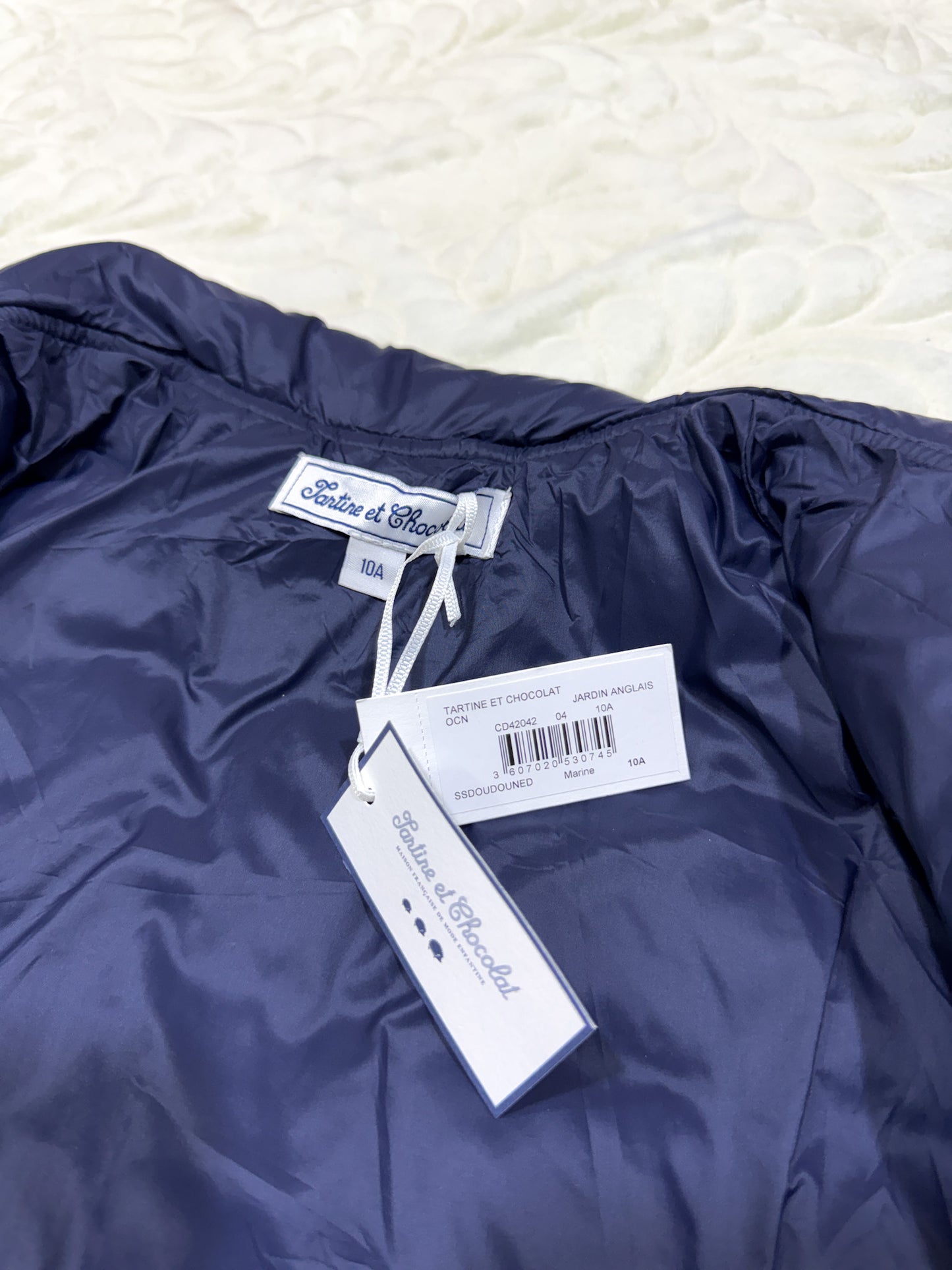 Tartine et Chocolat Navy Quilted Jacket