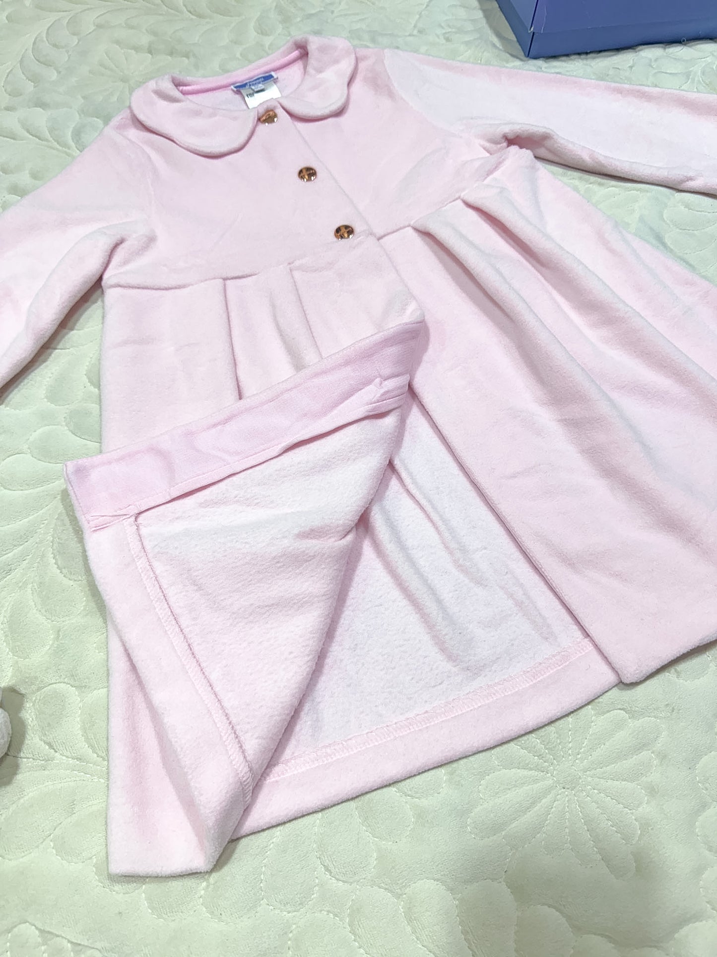 Jacadi Soft Pink Fleece Collar Robe