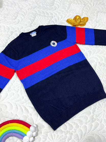 Jacadi Boys Colorblock Striped Sweater