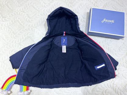 Doudoune tricolore bleu marine Jacadi