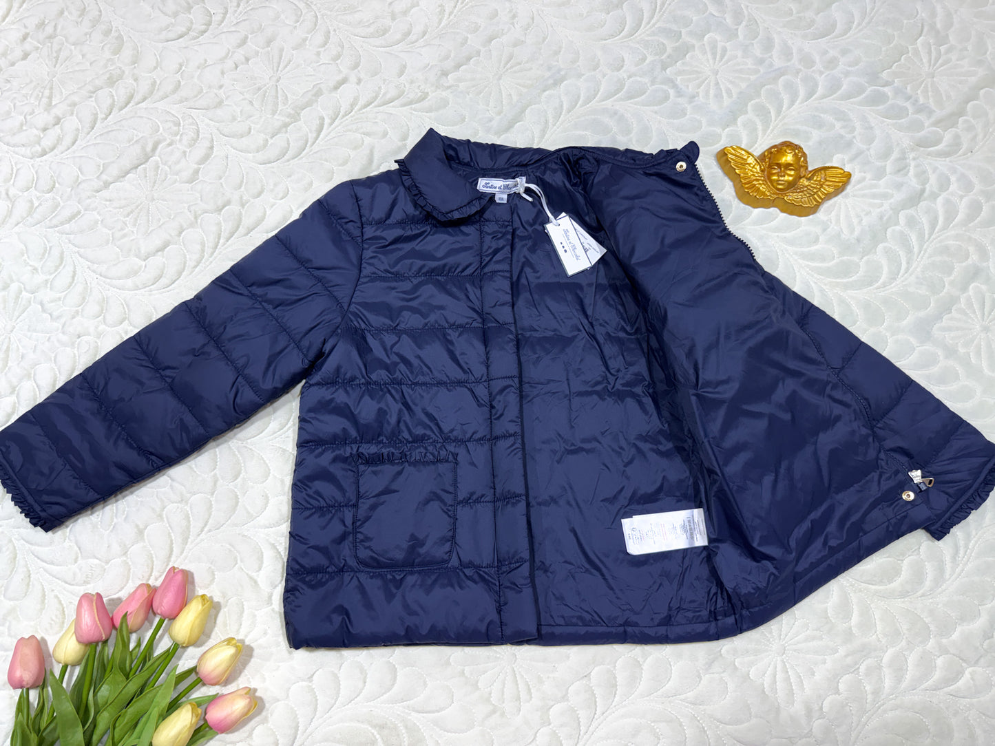 Tartine et Chocolat Navy Quilted Jacket