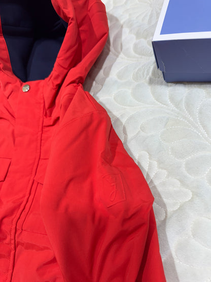 Parka coupe-vent à capuche orange-rouge Jacadi garçon