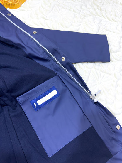 Jacadi Imperméable à Capuche Bleu Marine