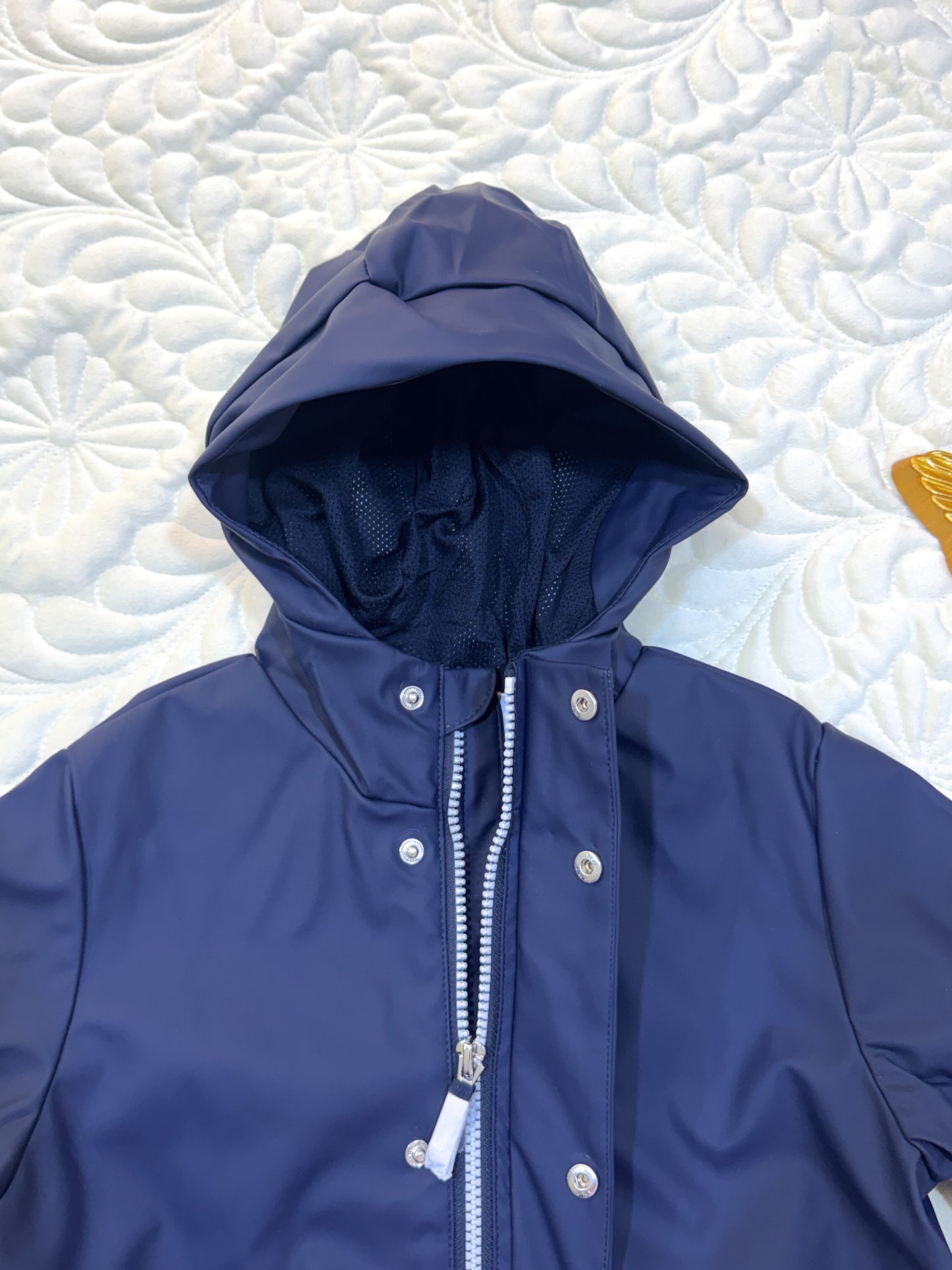 Jacadi Imperméable à Capuche Bleu Marine