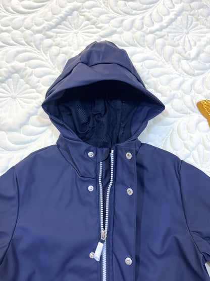 Jacadi Imperméable à Capuche Bleu Marine