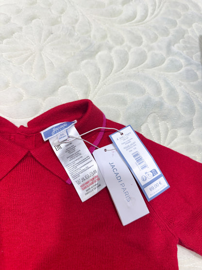 Robe plissée en maille rouge Jacadi