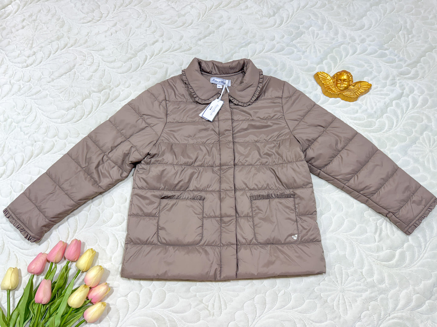 Tartine et Chocolat Beige Quilted Jacket