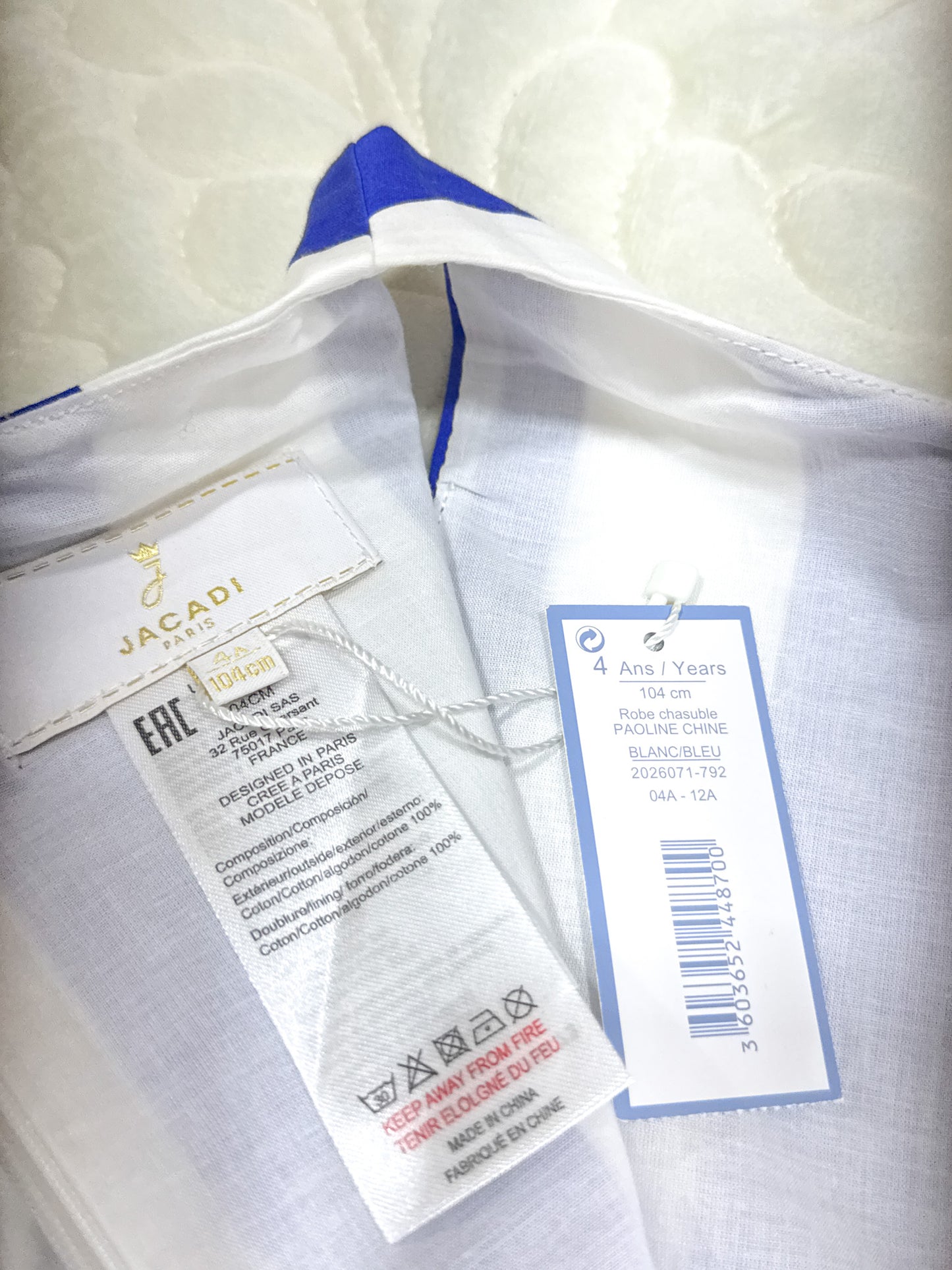 Robe en coton rayée sans manches Jacadi
