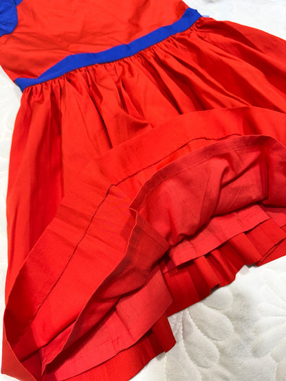Robe sans manches Jacadi pour filles, orange-rouge et bleue