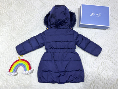 Doudoune Jacadi pour filles avec capuche en fausse fourrure