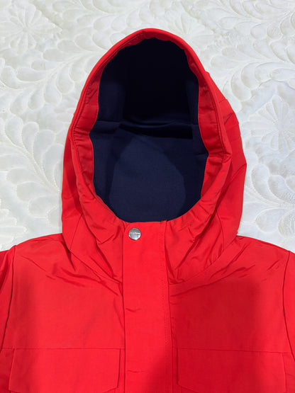 Parka coupe-vent à capuche orange-rouge Jacadi garçon